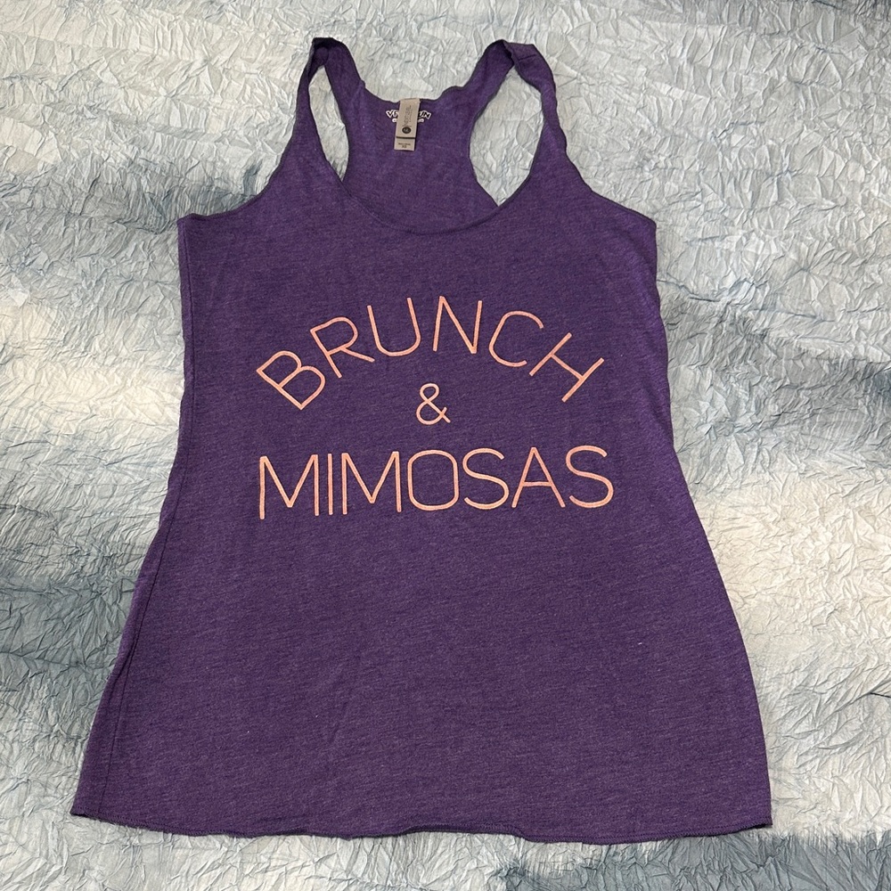 111. Next Level Apparel Purple Tank Top with Graphic